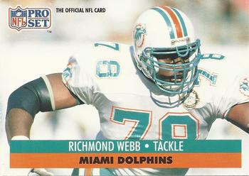 Richmond Webb Miami Dolphins 1991 Pro set NFL #214